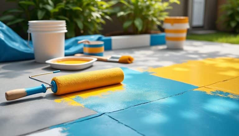Peindre un sol en béton extérieur : outils, temps et précautions