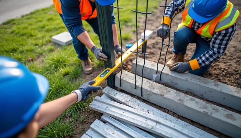 Tarif pose clôture rigide avec soubassement béton : outils et précautions
