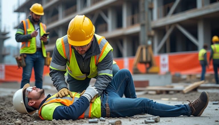 Accident du travail sur chantier : la procédure immédiate