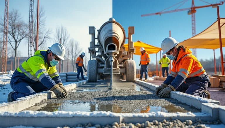 Coulage par temps froid ou chaud : les précautions